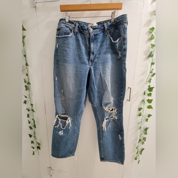 Abercrombie & Fitch Denim - Abercrombie & Fitch Distressed Blue Jeans